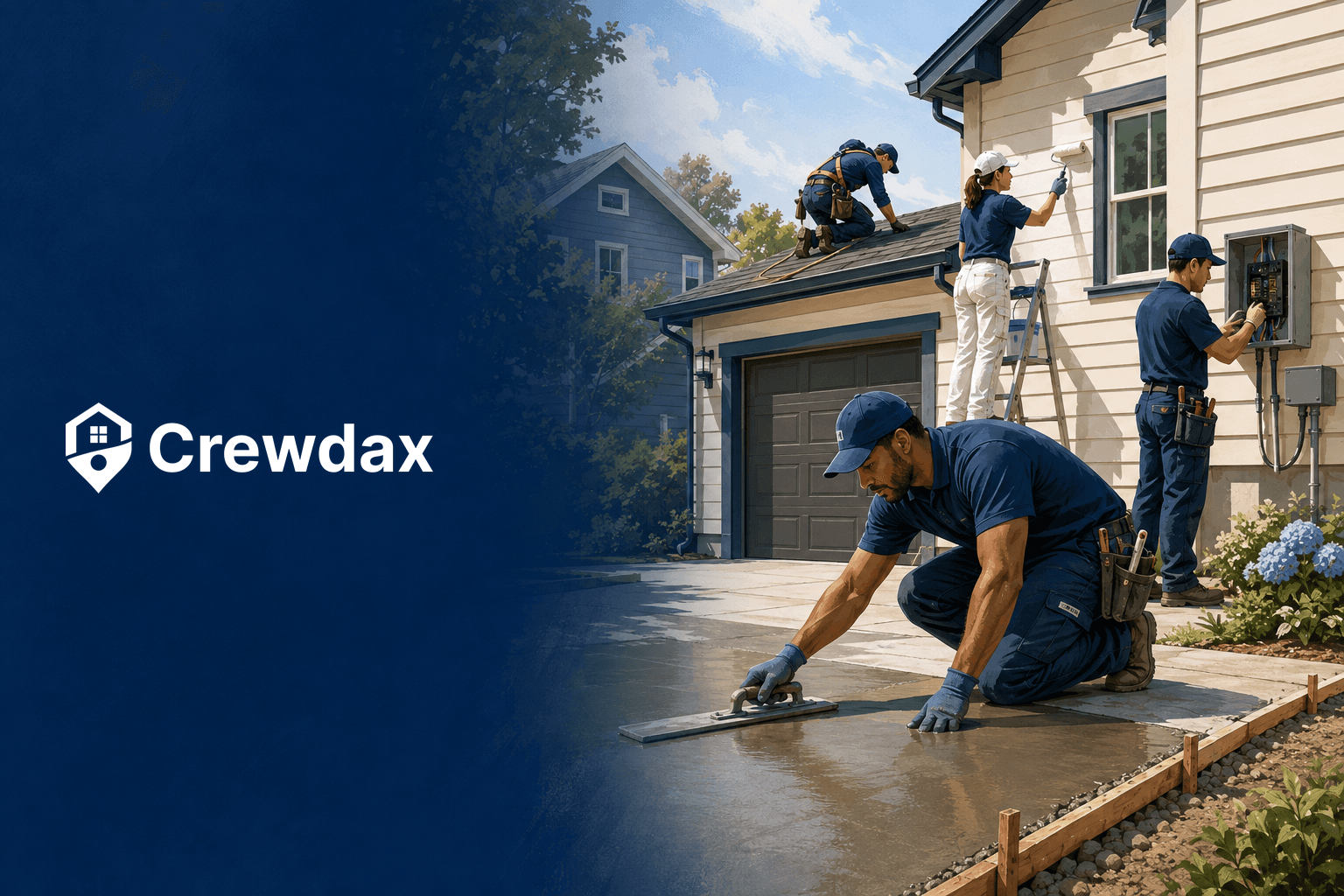 Mappa interattiva e directory di artigiani e imprese edili locali su Crewdax